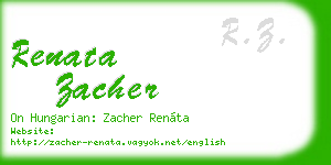 renata zacher business card