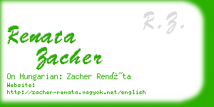 renata zacher business card